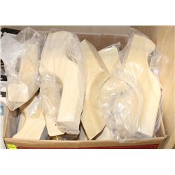 BOX OF WOOD HANDRAIL BRACKETS