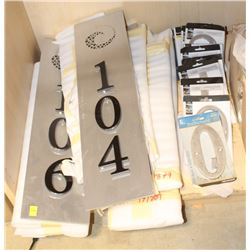 LOT OF ASSORTED NEW HOUSE NUMBERS