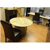 Image 1 : MARBLE OFFICE DESK, TABLE AND CABINET W/ 3 CHAIRS