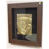 Image 1 : WOOD FRAMED BUDDHIST FACE ART 24" X 28"
