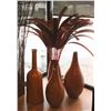 Image 1 : SET OF 5 DECORATIVE VASES AND STICKS