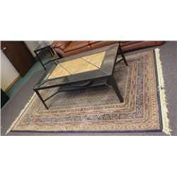 MATCHING GLASS/TILE COFFEE AND END TABLE