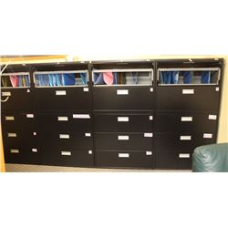 LOT OF 4 LARGE LATERAL FILING CABINETS