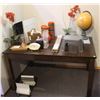 Image 1 : WOODEN DESK INCLUDES DECOR