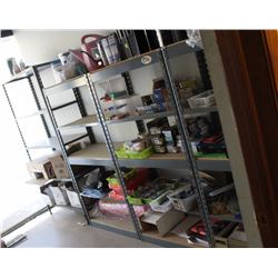 LOT OF 4 ADJUSTABLE METAL SHELVING UNITS