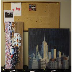 PEG BOARD 48" X 25" INCLUDES 35" X 35" CANVAS ART