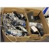 Image 1 : 2 BOXES OF WIRELESS ROUTERS AND ASSORTED CABLES