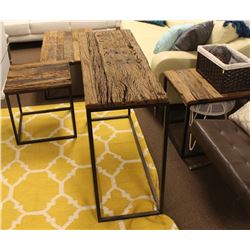 MATCHING COFFEE TABLE, SOFA TABLE AND 2 END TABLES