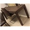 Image 1 : WOODEN DESK WITH BROWN FAUX LEATHER CHAIR