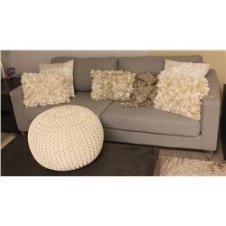 GREY FABRIC SOFA 79" X 35"