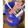 Image 1 : PAIL OF CASTERS, STAPLES, SAWS AND MORE