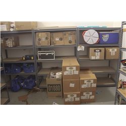 LOT OF 5 ADJUSTABLE METAL SHELVES