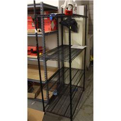 BLACK ADJUSTABLE METAL SHELVING UNIT