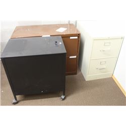 LOT OF 3 ASSORTED FILING CABINETS