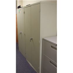 LOT OF 2 UPRIGHT ENCLOSED SHELVING UNITS