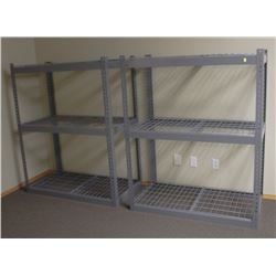 LOT OF 2 ADJUSTABLE METAL GRATE FILING CABINETS