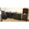 Image 1 : LOT OF 3 FILING CABINET AND UPRIGHT STAND