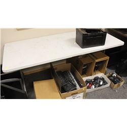 LOT OF 2 PLASTIC FOLDING TABLES