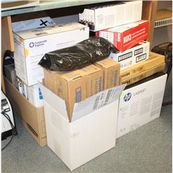 LARGE LOT OF ASSORTED TONER CARTRIDGES