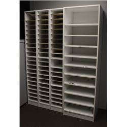 LOT OF 4 OFFICE MAIL SHELVES