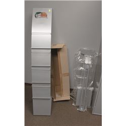 LOT OF 2 METAL DISPLAY SHELVES