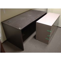 LATERAL FILING CABINET AND DESK