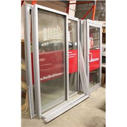 LOT OF 2 COMMERCIAL GLASS DOORS & 2 GLASS WINDOWS