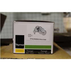 LOT OF 13 NEW TAYMOR VILLA PASSAGE DOOR KNOBS