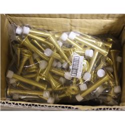 BOX OF NEW TAYMOR BRASS PLATED DOORSTOPS