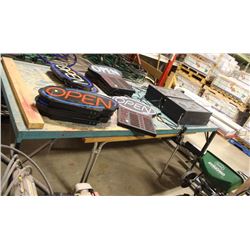 LOT OF 3 WOOD TOP TABLES