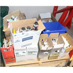 PALLET OF ASSORTED SEALERS AND ADHESIVES