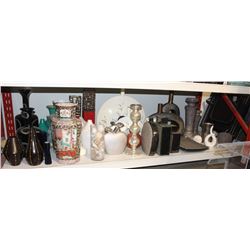 LARGE LOT OF ASSORTED VASES AND OTHER DECOR