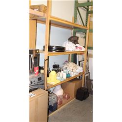 4 TIER WOOD SHELVING UNIT 69" X 23" X 92"