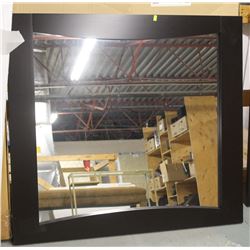 DARK BROWN FRAMED MIRROR 45" X 41"