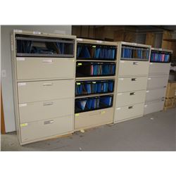LOT OF 4 LATERAL FILING CABINETS