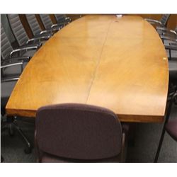 4 PIECE 18' X 54" BOARDROOM TABLE
