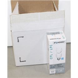 CASE OF 6 STANDARD CFL DIMMABLE 14 WATT BULBS