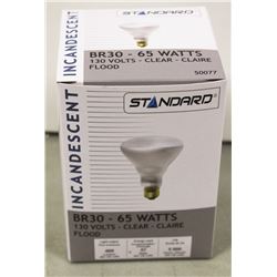 CASE OF 6 STANDARD INCANDESCENT 65 WATT BULBS