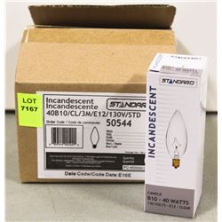 CASE OF 6 STANDARD INCANDESCENT 40 WATT BULBS