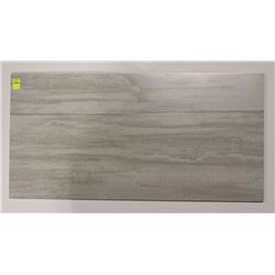24" X 12" SILVER PORCELAIN TILE