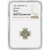 Image 1 : 1861 Germany Kreuzer Bavaria Coin NGC MS63