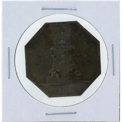 1823 France Octagonal Beaux Arts Jeton Coin