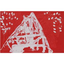Lea Nikel, Abstract Red Triangle, Serigraph