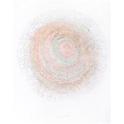 Alan Sonfist, Tree Trunk Series - Orange, Lithograph