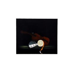 Tomoe Yokoi, Violin and Orange, Mezzotint