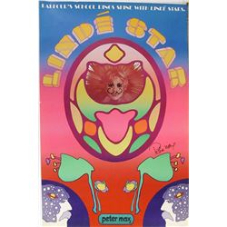 Peter Max, Linde Star, Poster with Ink Drawing