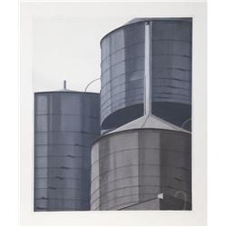 Jane McClintock, Water Tower II, Conte Crayon Drawing