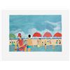 Image 1 : Jacques Potin, Les Parasols Rouges, Lithograph