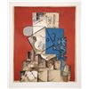 Image 1 : Pablo Picasso, Visage sur Fond Rouge, Lithograph