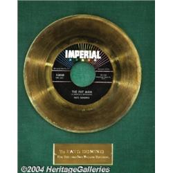 Fats Domino "The Fat Man" Imperial Gold Record Award (1958).